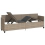 Sonnenliege mit hellgrauen synthetischen Rattankissen von , Liegen - Ref: Foro24-368349, Preis: 230,14 €, Rabatt: %