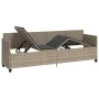 Sun lounger with light gray synthetic rattan cushions by , Loungers - Ref: Foro24-368349, Price: 238,99 €, Discount: %