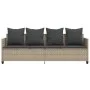 Sun lounger with light gray synthetic rattan cushions by , Loungers - Ref: Foro24-368349, Price: 238,99 €, Discount: %