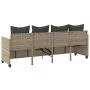 Sun lounger with light gray synthetic rattan cushions by , Loungers - Ref: Foro24-368349, Price: 238,99 €, Discount: %