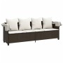 Liege mit Verdeck und braunen synthetischen Rattankissen von , Liegen - Ref: Foro24-368354, Preis: 268,77 €, Rabatt: %