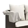 Lounger with hood and brown synthetic rattan cushions by , Loungers - Ref: Foro24-368354, Price: 279,11 €, Discount: %