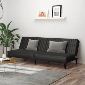 2-Sitzer-Schlafsofa aus schwarzem Kunstleder von , Sofas - Ref: Foro24-375947, Preis: 239,37 €, Rabatt: %