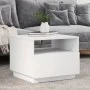 Coffee table with white LED lights 50x49x40 cm by , Coffee table - Ref: Foro24-839826, Price: 59,02 €, Discount: %