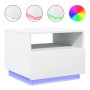 Couchtisch mit weißen LED-Leuchten 50x49x40 cm von , Couchtisch - Ref: Foro24-839826, Preis: 56,54 €, Rabatt: %