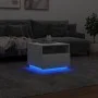 Coffee table with white LED lights 50x49x40 cm by , Coffee table - Ref: Foro24-839826, Price: 59,02 €, Discount: %