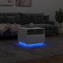 Couchtisch mit weißen LED-Leuchten 50x49x40 cm von , Couchtisch - Ref: Foro24-839826, Preis: 56,54 €, Rabatt: %