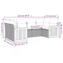 6-piece garden sofa set and black synthetic rattan cushions by , Garden sets - Ref: Foro24-3260340, Price: 422,17 €, Discount: %
