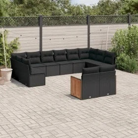Gartensofa-Set 12-teilig mit schwarzen synthetischen Rattankissen von , Gartensets - Ref: Foro24-3260522, Preis: 771,19 €, Ra...