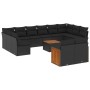 Set de sofás de jardín y cojines 13 pzas ratán sintético negro de , Conjuntos de jardín - Ref: Foro24-3260529, Precio: 815,50...