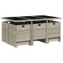 Garten-Essgruppe 11-teilig und graue synthetische Rattankissen von , Gartensets - Ref: Foro24-3210611, Preis: 602,05 €, Rabat...