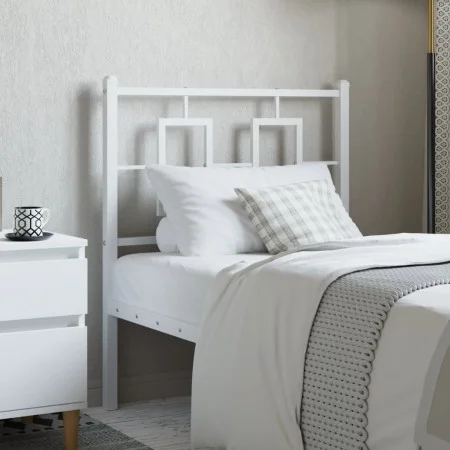 Cabecero de metal blanco 75 cm de , Cabeceros y pies de cama - Ref: Foro24-374316, Precio: 27,91 €, Descuento: %