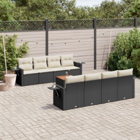 8-piece garden sofa set and black synthetic rattan cushions by , Garden sets - Ref: Foro24-3256812, Price: 552,58 €, Discount: %