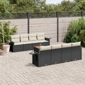 8-piece garden sofa set and black synthetic rattan cushions by , Garden sets - Ref: Foro24-3256812, Price: 543,44 €, Discount: %