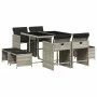 Garten-Essgruppe 9-teilig mit hellgrauen synthetischen Rattankissen von , Gartensets - Ref: Foro24-3211139, Preis: 435,82 €, ...