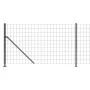 Wire fence with anthracite gray flange 1x10 m by , fence panels - Ref: Foro24-154305, Price: 51,30 €, Discount: %