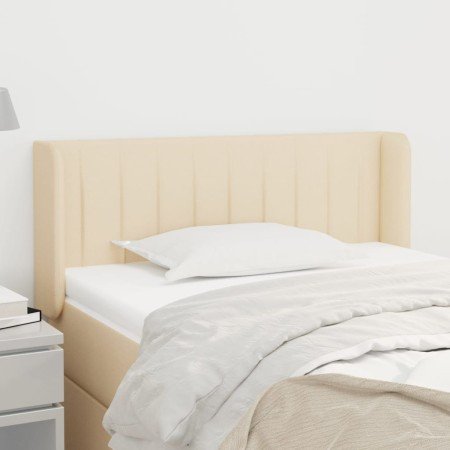 Cabecero de tela color crema 93x16x78/88 cm en Cabeceros y pies de cama | Comprar online en Foro24