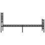 Bed frame with headboard and black metal footboard 80x200 cm by , Beds and slatted bases - Ref: Foro24-376235, Price: 76,59 €...