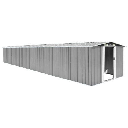 Cobertizo de jardín acero galvanizado gris 257x779x181 cm de vidaXL, Cobertizos - Ref: Foro24-47033, Precio: 859,27 €, Descue...
