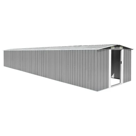 Gartenhaus aus verzinktem Stahl grau 257x779x181 cm von vidaXL, Schuppen - Ref: Foro24-47033, Preis: 917,63 €, Rabatt: %