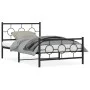 Estructura de cama con cabecero y estribo metal negro 107x203cm de , Camas y somieres - Ref: Foro24-376240, Precio: 87,01 €, ...