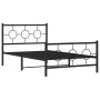Estructura de cama con cabecero y estribo metal negro 107x203cm de , Camas y somieres - Ref: Foro24-376240, Precio: 87,01 €, ...