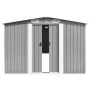 Gartenhaus aus verzinktem Stahl grau 257x779x181 cm von vidaXL, Schuppen - Ref: Foro24-47033, Preis: 917,63 €, Rabatt: %