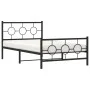 Estructura de cama con cabecero y estribo metal negro 107x203cm de , Camas y somieres - Ref: Foro24-376240, Precio: 87,01 €, ...