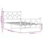 Estructura de cama con cabecero y estribo metal negro 107x203cm de , Camas y somieres - Ref: Foro24-376240, Precio: 87,01 €, ...