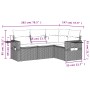 4-piece garden sofa set with black synthetic rattan cushions by , Garden sets - Ref: Foro24-3252443, Price: 286,29 €, Discoun...