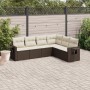 6-teiliges Gartensofa-Set und braune synthetische Rattankissen von , Gartensets - Ref: Foro24-3252550, Preis: 421,72 €, Rabat...