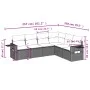 6-teiliges Gartensofa-Set und braune synthetische Rattankissen von , Gartensets - Ref: Foro24-3252550, Preis: 416,75 €, Rabat...