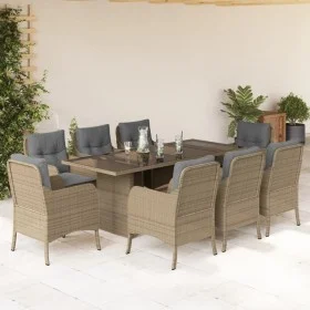 9-piece garden dining set with beige synthetic rattan cushions by , Garden sets - Ref: Foro24-3211889, Price: 1,00 €, Discoun...