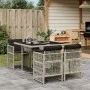 Garten-Essgruppe 5-teilig mit hellgrauen synthetischen Rattankissen von , Gartensets - Ref: Foro24-3210899, Preis: 299,62 €, ...