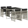 Garten-Essgruppe 5-teilig mit hellgrauen synthetischen Rattankissen von , Gartensets - Ref: Foro24-3210899, Preis: 272,09 €, ...