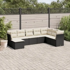 Set de sofás de jardín 8 piezas y cojines ratán sintético negro de , Conjuntos de jardín - Ref: Foro24-3249885, Precio: 467,8...