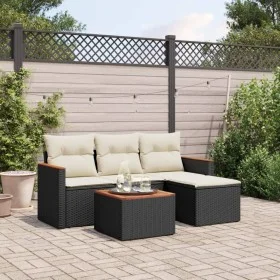 5-teiliges Gartenmöbel-Set und schwarze synthetische Rattankissen von , Gartensets - Ref: Foro24-3258311, Preis: 280,55 €, Ra...