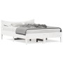 Estructura de cama madera maciza de pino blanco 140x200 cm de , Camas y somieres - Ref: Foro24-844726, Precio: 129,02 €, Desc...