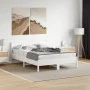 Solid white pine wood bed frame 140x200 cm by , Beds and slatted bases - Ref: Foro24-844726, Price: 127,91 €, Discount: %