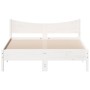 Solid white pine wood bed frame 140x200 cm by , Beds and slatted bases - Ref: Foro24-844726, Price: 129,07 €, Discount: %