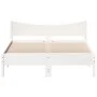 Solid white pine wood bed frame 140x200 cm by , Beds and slatted bases - Ref: Foro24-844726, Price: 127,91 €, Discount: %