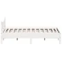 Estructura de cama madera maciza de pino blanco 140x200 cm de , Camas y somieres - Ref: Foro24-844726, Precio: 127,90 €, Desc...