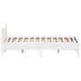 Solid white pine wood bed frame 140x200 cm by , Beds and slatted bases - Ref: Foro24-844726, Price: 129,07 €, Discount: %
