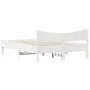 Solid white pine wood bed frame 140x200 cm by , Beds and slatted bases - Ref: Foro24-844726, Price: 127,91 €, Discount: %