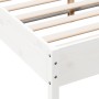 Solid white pine wood bed frame 140x200 cm by , Beds and slatted bases - Ref: Foro24-844726, Price: 129,07 €, Discount: %