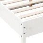 Solid white pine wood bed frame 140x200 cm by , Beds and slatted bases - Ref: Foro24-844726, Price: 127,91 €, Discount: %