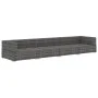 Garden sofa set with 4-piece synthetic rattan gray cushions by vidaXL, Garden sets - Ref: Foro24-47270, Price: 302,79 €, Disc...