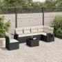 7-piece garden dining set and black synthetic rattan cushions by , Garden sets - Ref: Foro24-3252573, Price: 428,03 €, Discou...