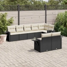 8-teiliges Gartensofa-Set und schwarze synthetische Rattankissen von , Gartensets - Ref: Foro24-3252753, Preis: 527,90 €, Rab...