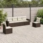 6-teilige Gartensofagarnitur und braune synthetische Rattankissen von , Gartensets - Ref: Foro24-3218803, Preis: 390,29 €, Ra...